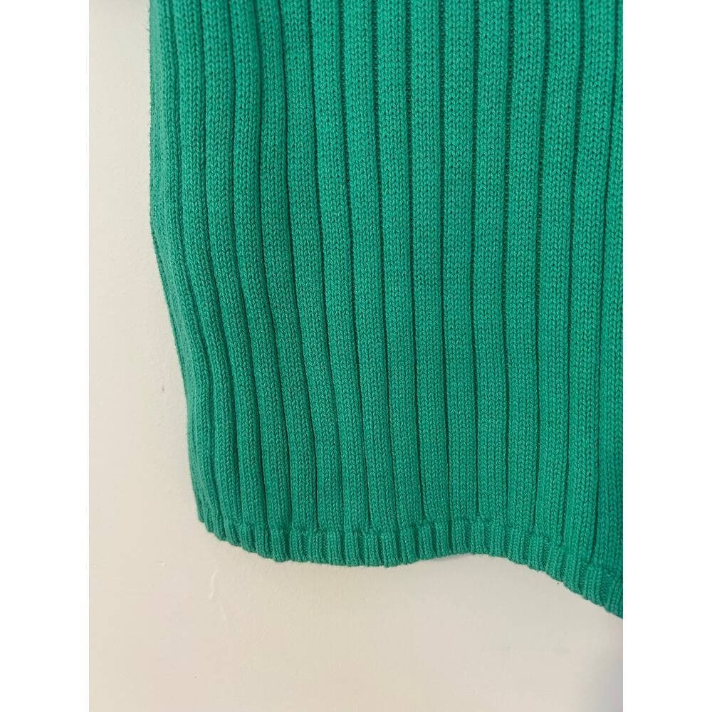 J Crew Cotton Cashmere Blend Short-Sleeve Turtleneck Sweater Kelly Green EUC - Picture 3 of 11